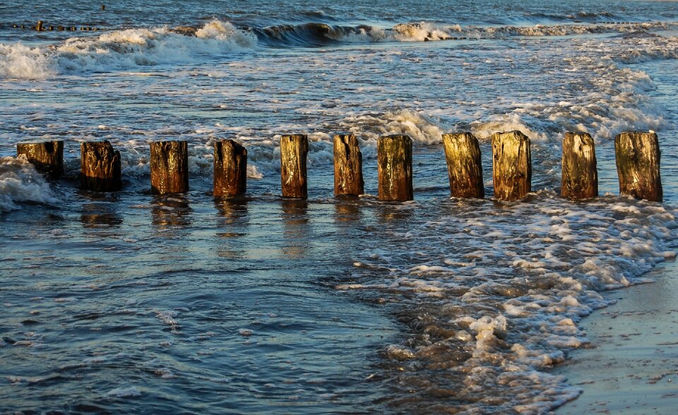Baltic sea wave foam