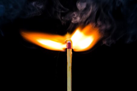 Flame light burn photo