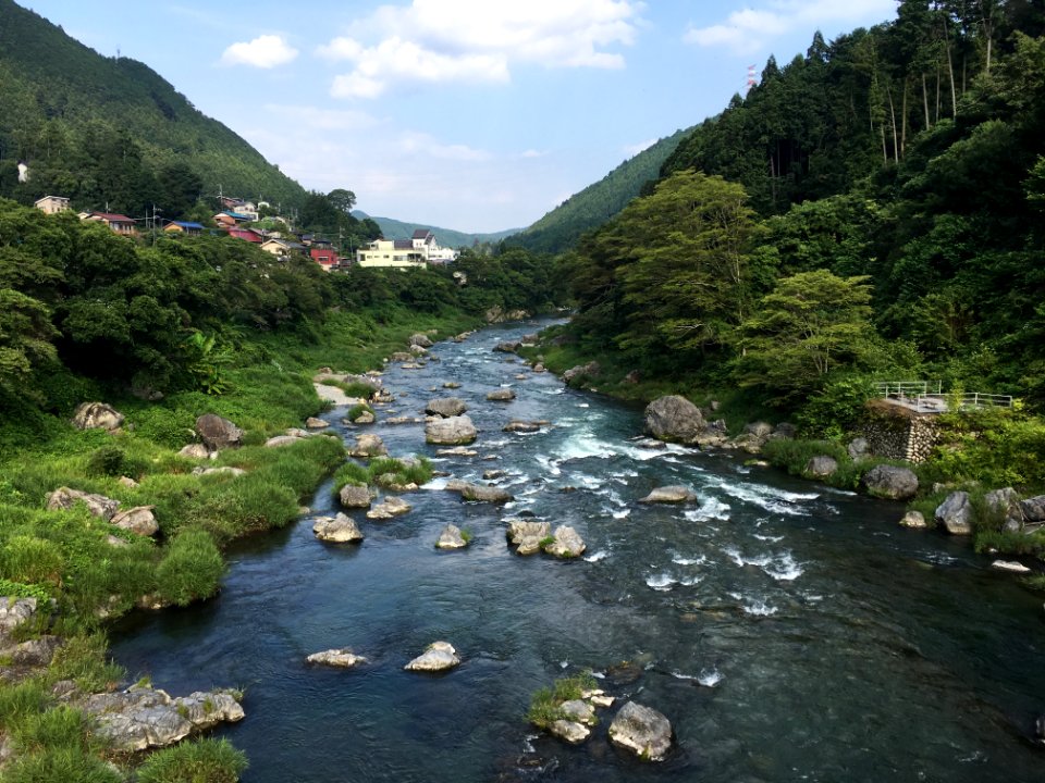 Tama River in Sawai, Ome-shi, Tokyo
