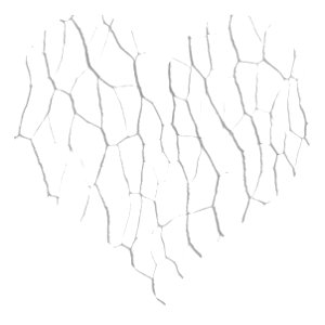 Heart with cracks