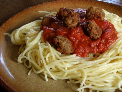Lunch italian food tomato sauce photo