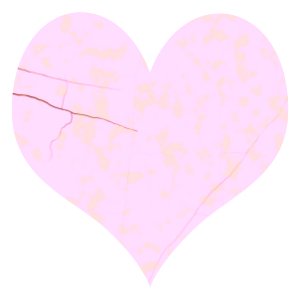 Heart with cracks