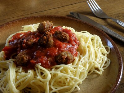 Lunch italian food tomato sauce photo