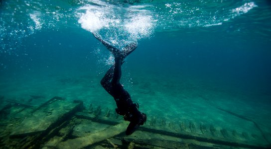 TBNMS - Russ Green Diving On New Orleans photo