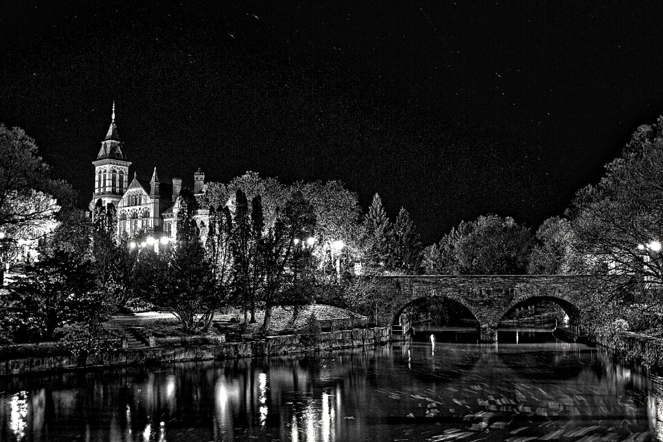 Night water reflection