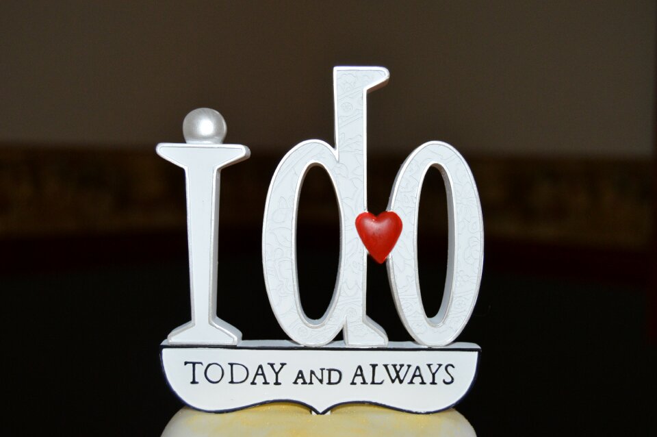 Today and always wedding cake topper