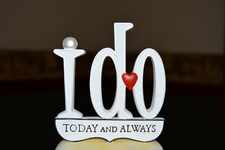 Today and always wedding cake topper photo