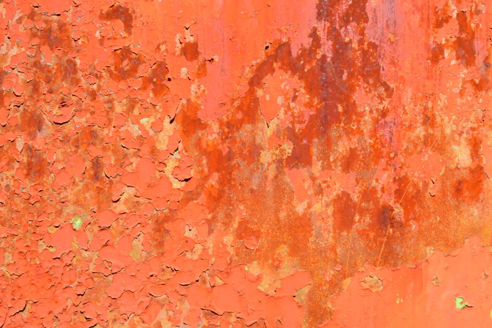sheet with rust stains