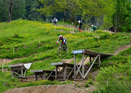 Bike park hill obstacles