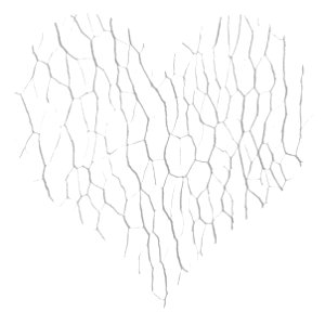 Heart with cracks