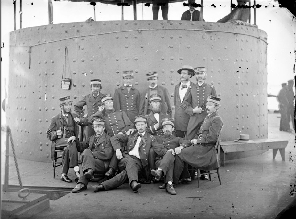 MNMS - Officers in front of turret