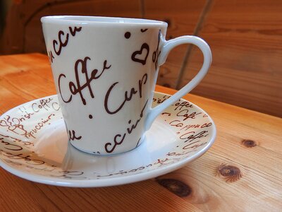 Saucer cup ceramic photo