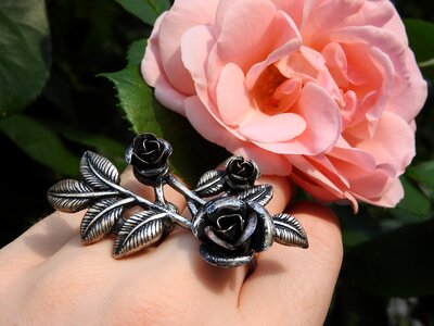 Flower pink silver