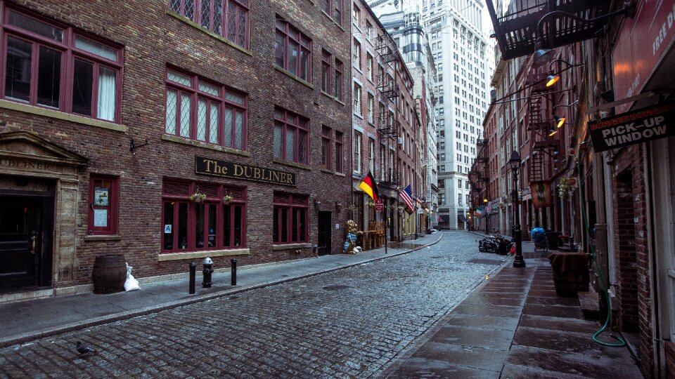 Street cobblestone sidewalks photo