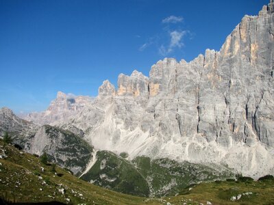 Dolomites mountain hiking wanderer