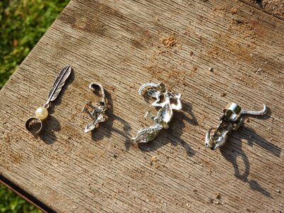 A collection of silver animal theme