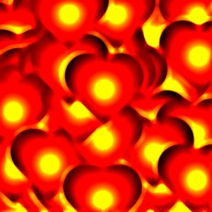 Hearts with light