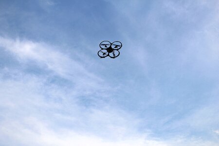 Quadrocopter aircraft remotely controlled