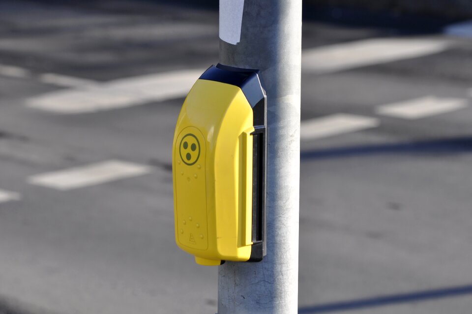Button pedestrians blind