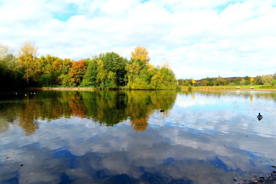 Fluffy Clouds Reflected