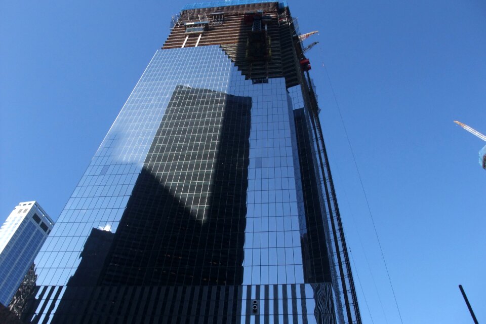 New york building blue sky photo