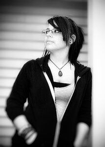 Woman girl posed