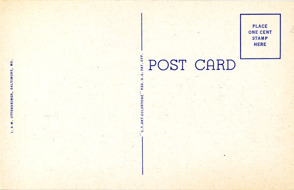 Back, Baltimore Postcard