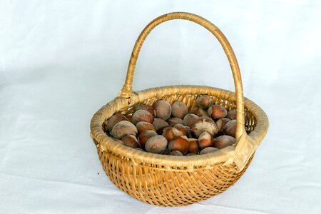 Nuts hazelnuts basket