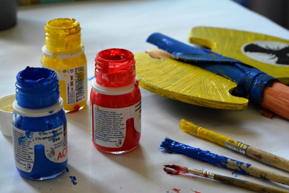 Colored yellow blue