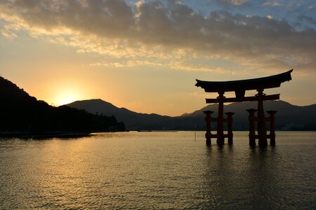 At dusk sea japan sankei