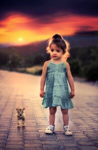 Child toddlers worried