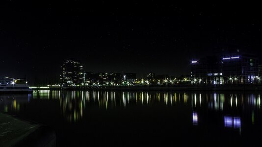 Night photograph kiel tucked water