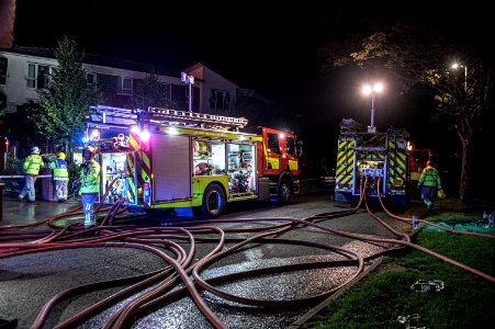 Fire at supported living complex in Crewe photo