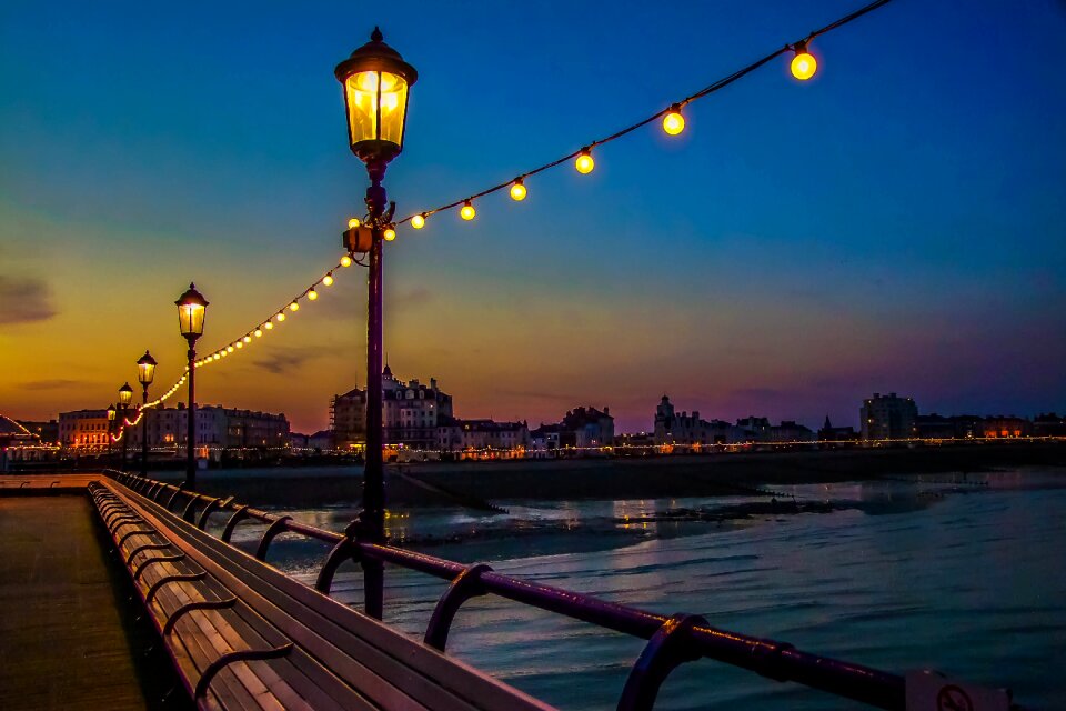 Brighton pier night ocean