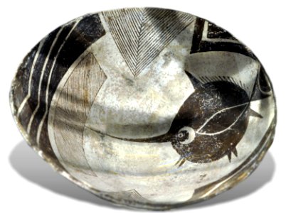 Mimbres fish with stinger(?)