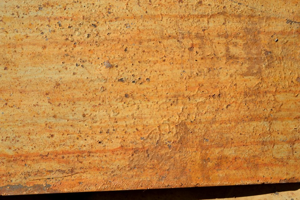 sheet with rusted surface