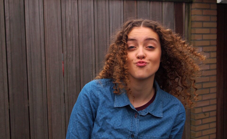 Happy young emotions