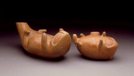 Pair of Otters, Colima pottery 200 B.C. - A.D. 500