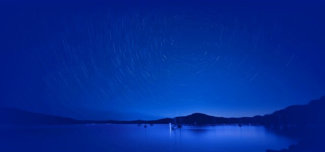 Starry sky meteor the night sky