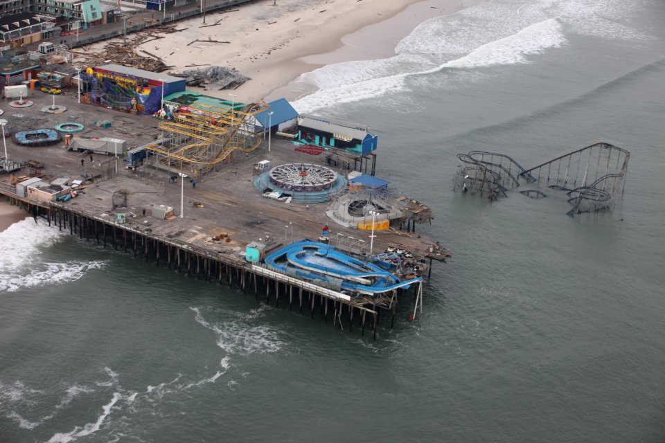 Damage to Casino Pier (NJ)