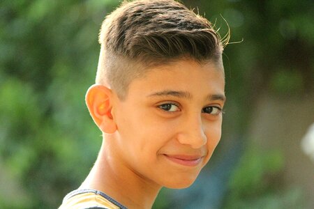 Outdoor childhood smile