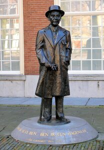 Netherlands sculpture man in coat