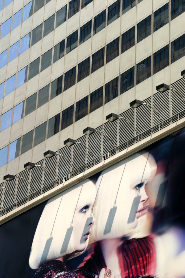 Building architecture advertising sign