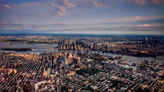 Nice early flight down and around the tip of Manhattan this morning.