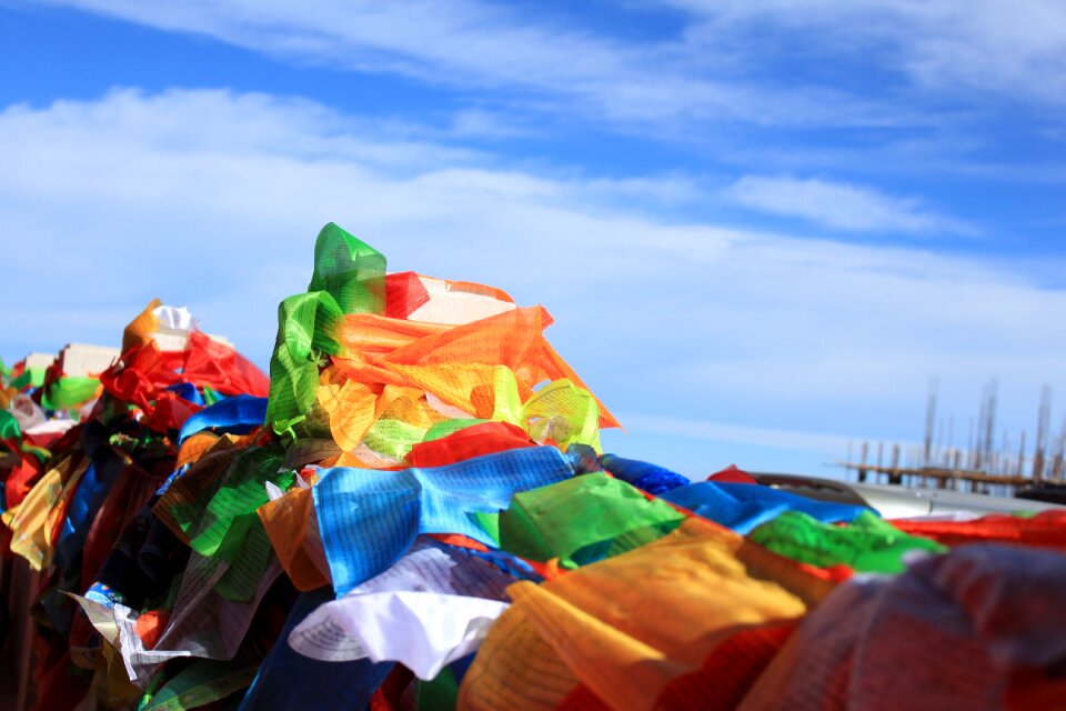 Prayer flags colored flag asia