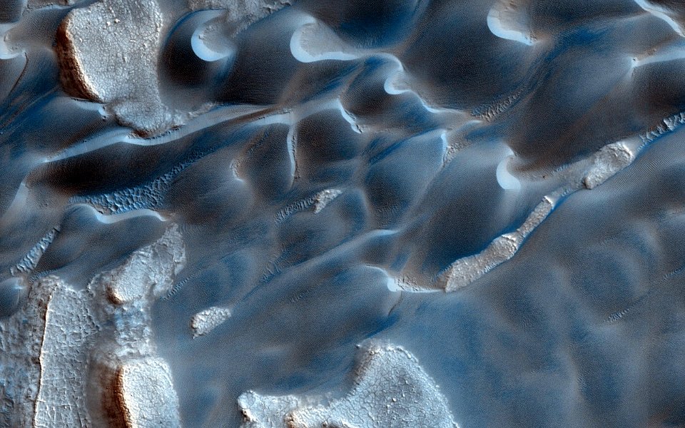 Martian polar dunes at Olympia Undae
