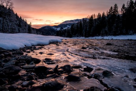 Middle Fork of the Flathead River in Winter photo