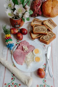 Eating bread food photo