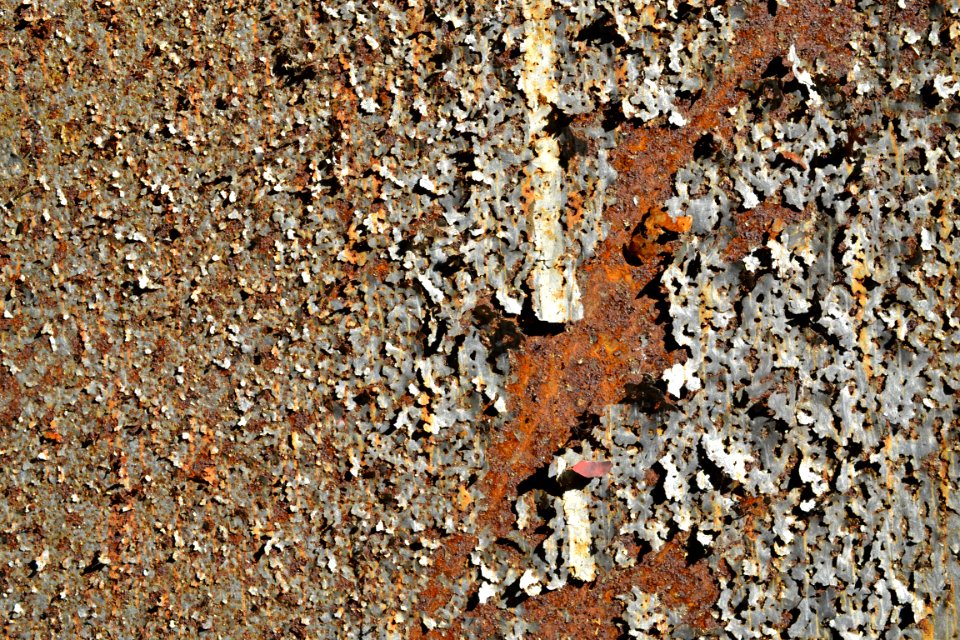 sheet with rusted surface