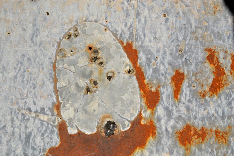 sheet with rusted surface